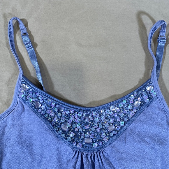 Y2K 2000s Purple Cami with Rhinestones - Picture 2 of 7
